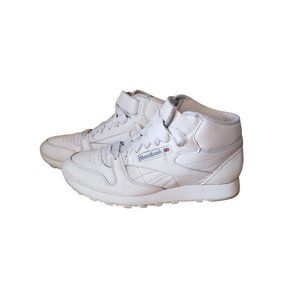 Reebok Leather Mid Strap High Top Sneakers Mens 12 White